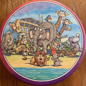 Noah’s Ark Collectible Round Tin 6.5” Diameter